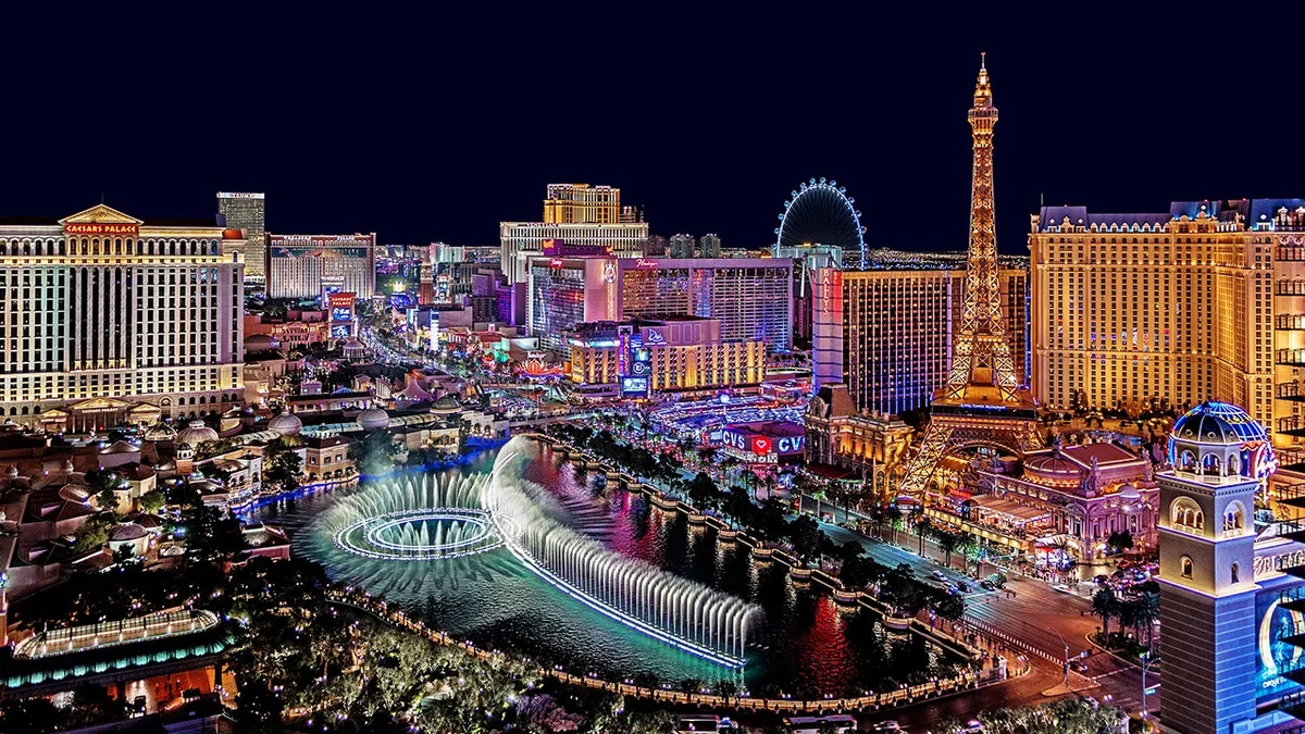 Las Vegas lit at night
