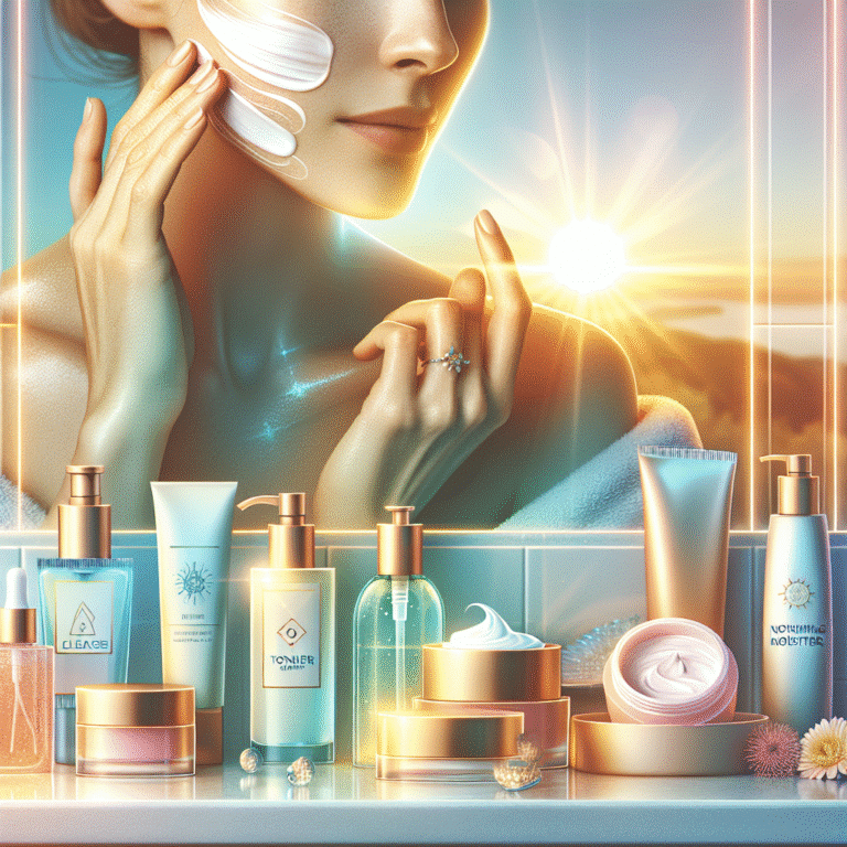 rotina matinal para uma pele radiante e iluminada