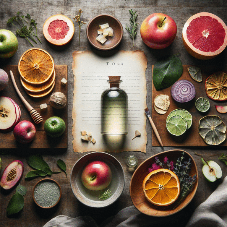 Rotina de tonificação com ingredientes naturais